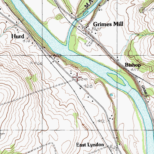 Topographic Map of Bubar Cemetery, ME