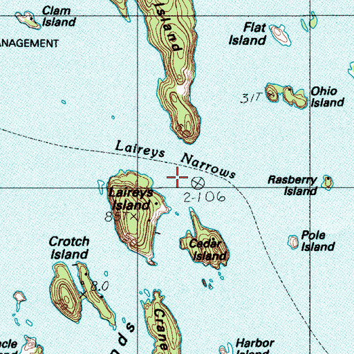 Topographic Map of Carver Ledge, ME