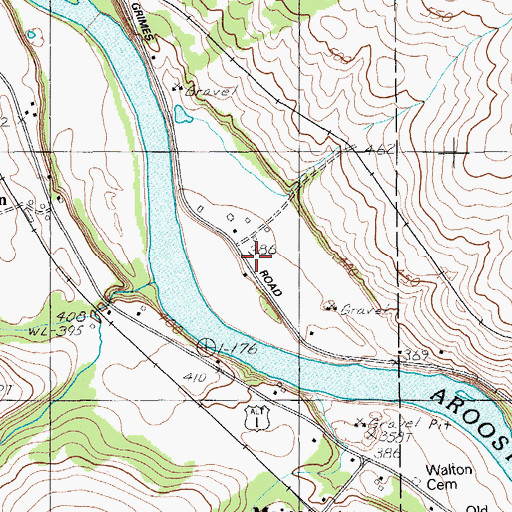 Topographic Map of Doyle Cemetery, ME