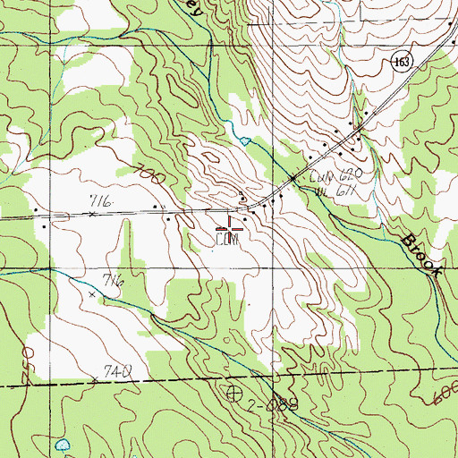 Topographic Map of Hoffeses Family Cemetery, ME