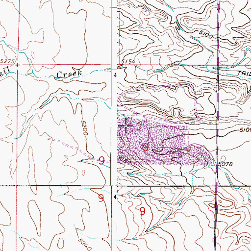 Topographic Map of Larimer County Landfill, CO