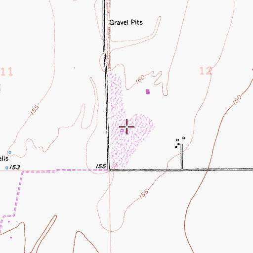 Topographic Map of Hydrick Pit, CA