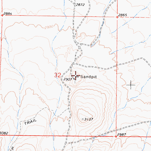 Topographic Map of Inyokern Cinder Pit, CA