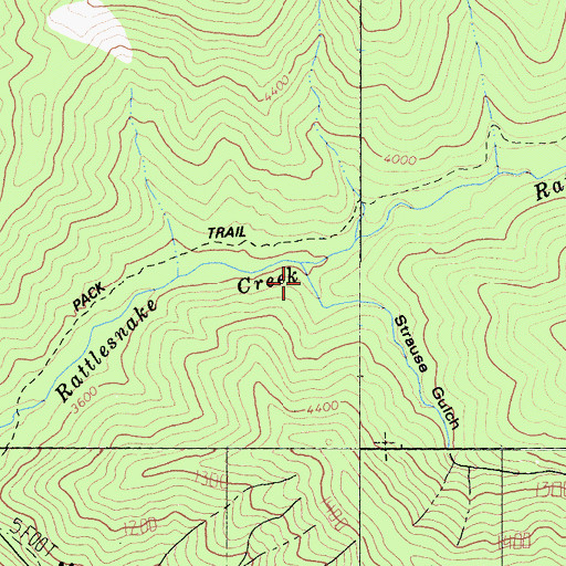 Topographic Map of Strause Gulch, CA