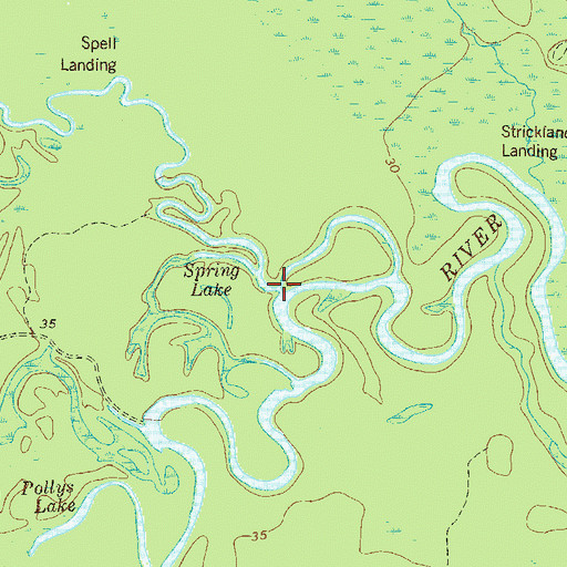 Topographic Map of Little Satilla River, GA