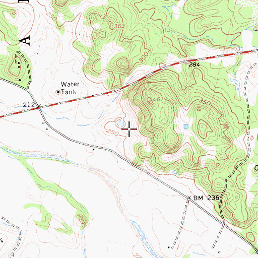 Topographic Map of Jackson Valley Quarry, CA