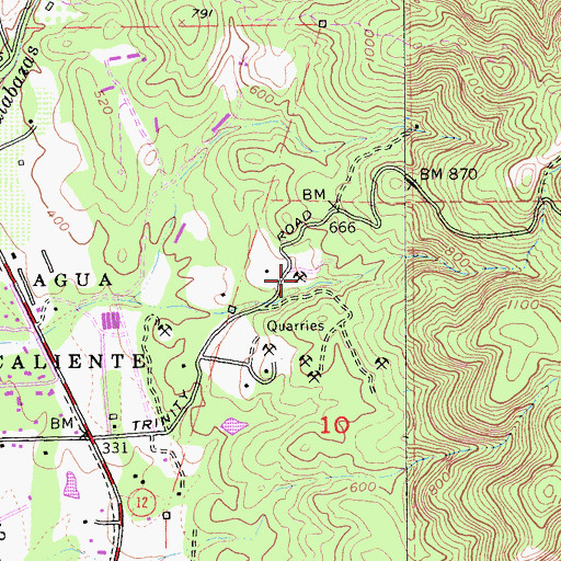 Topographic Map of Joulie Quarry, CA