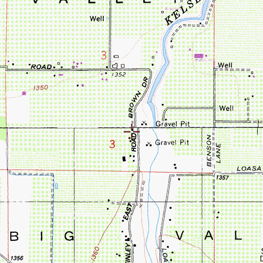Topographic Map of Kelsey Creek Pit, CA
