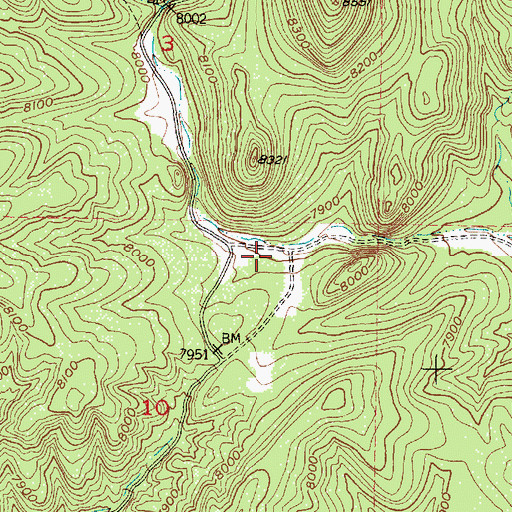 Topographic Map of Los Gatos Tank, NM