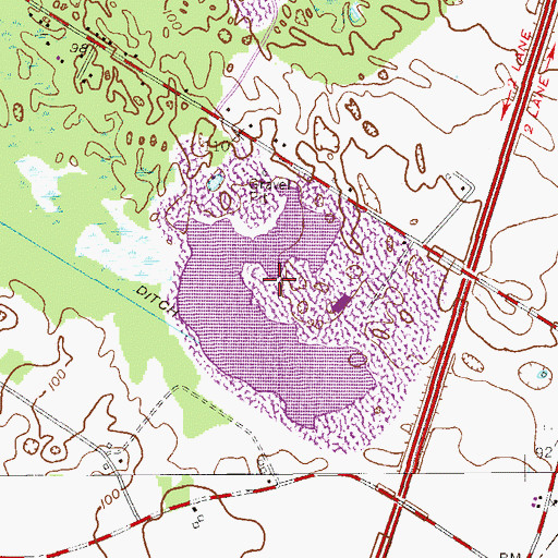 Topographic Map of Dallenbach Sand Pit, NJ
