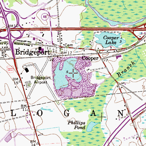 Topographic Map of Curtis Pit, NJ