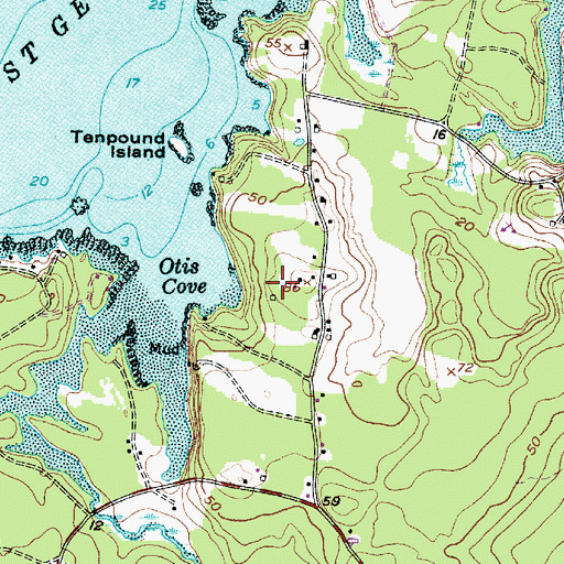 Topographic Map of Saint George Harbor, ME