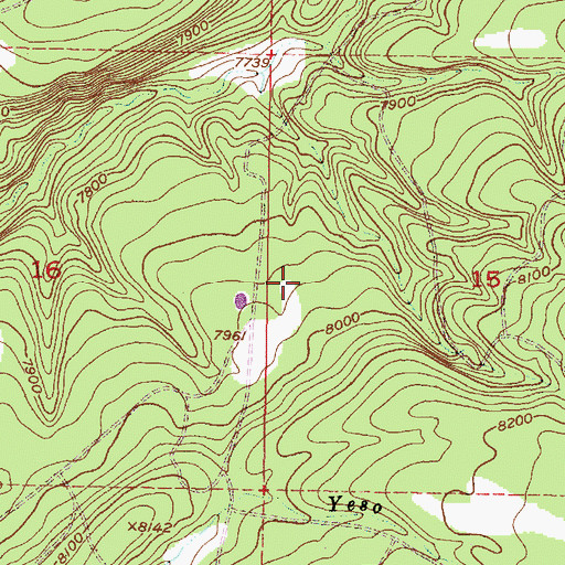 Topographic Map of Trick Tank Number Seven, NM