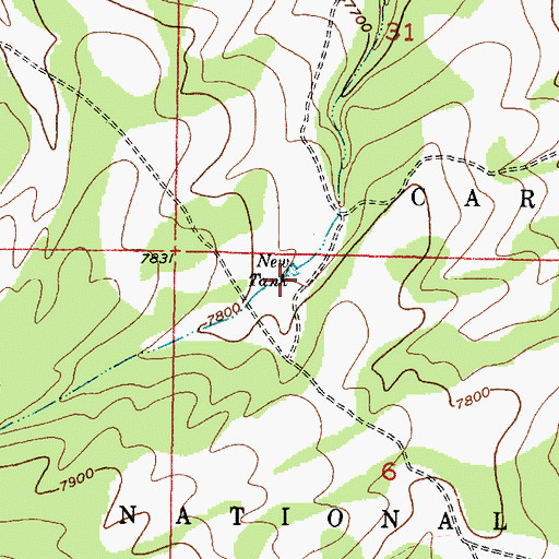 Topographic Map of North Tank, NM