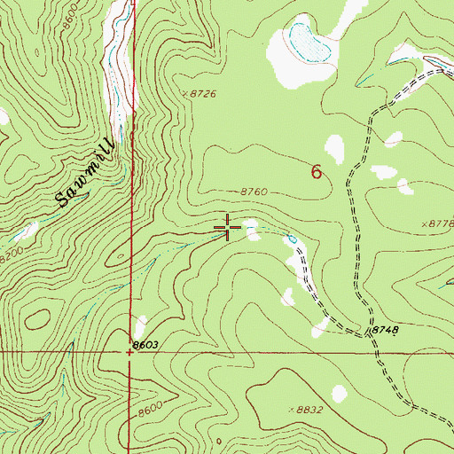 Topographic Map of Hondo Number Two Tank, NM