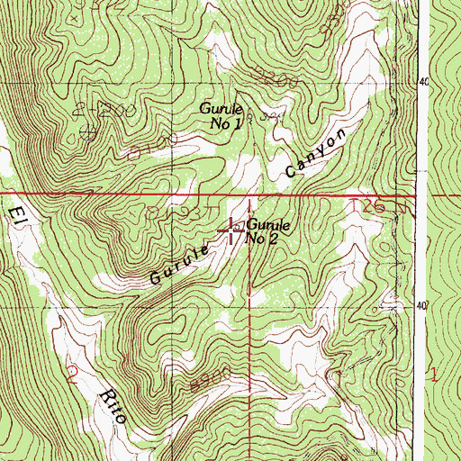 Topographic Map of Gurule Spring Number Two, NM