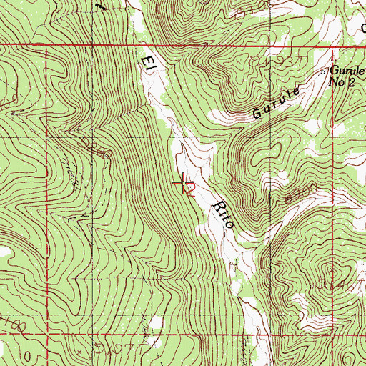 Topographic Map of Gurule Canyon, NM