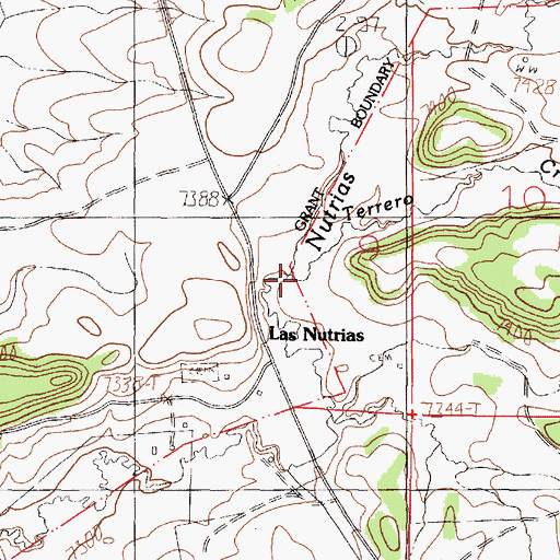 Topographic Map of Terrero Creek, NM