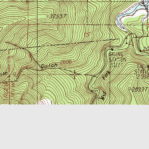 Topographic Map of Stricklin Gulch, CA