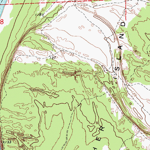 Topographic Map of Barnes Landing, MS