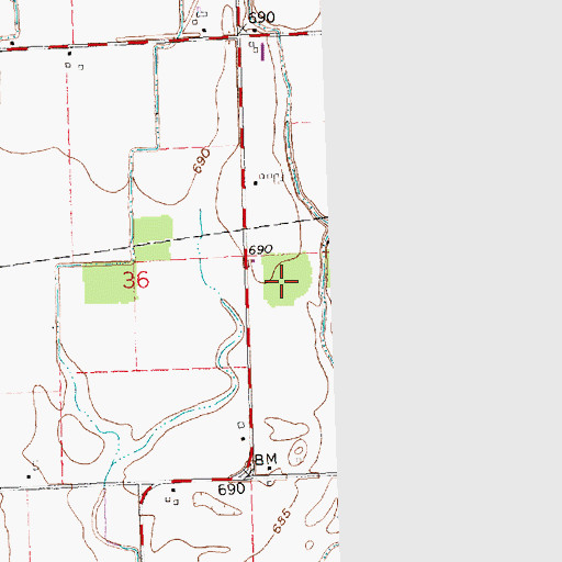 Topographic Map of Camelot South, OH