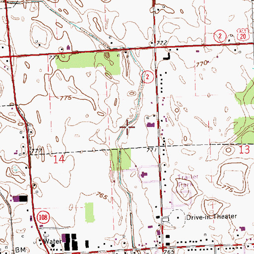 Topographic Map of Timber Creek, OH