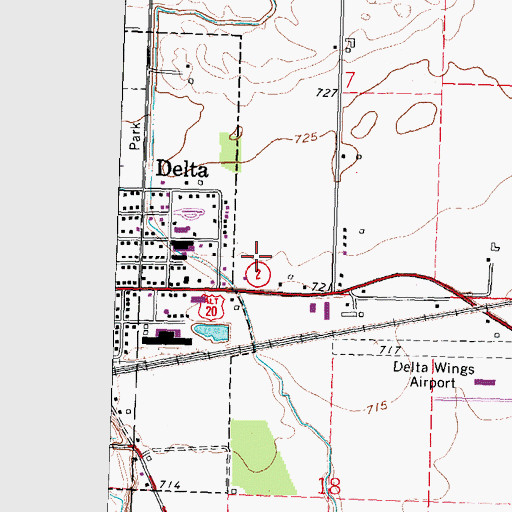 Topographic Map of Maplewood Park, OH
