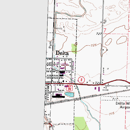 Topographic Map of Linwood Court Mobile Home Park, OH