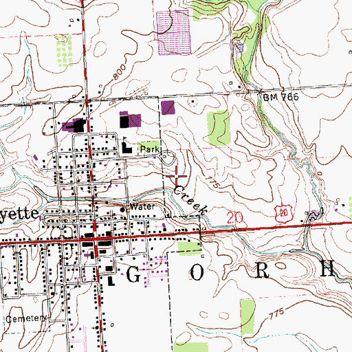 Topographic Map of Parkview Mobile Home Court, OH
