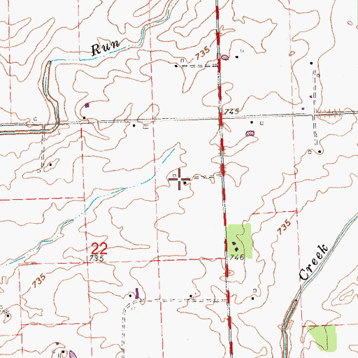 Topographic Map of Waidelich Farm, OH