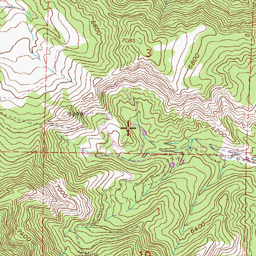 Topographic Map of South Canyon Landfill, CO
