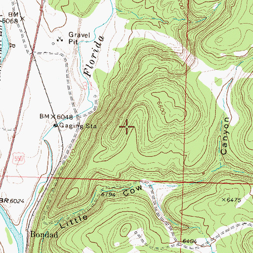 Topographic Map of Bondad Landfill, CO