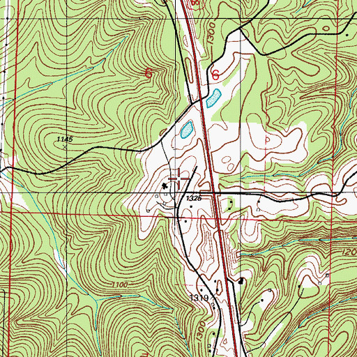 Topographic Map of Top of the Rock Golf Course, MO