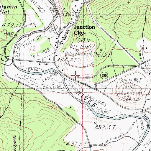 Topographic Map of La Grange Pit, CA
