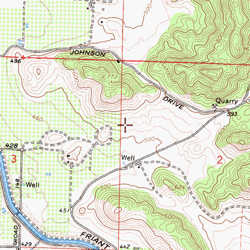 Topographic Map of Ledbetter Borrow Pit, CA