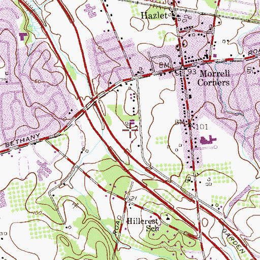 Topographic Map of Bayshore Greenhouse Farm, NJ