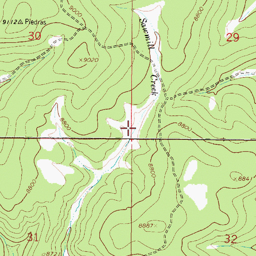 Topographic Map of Sisneros Tank, NM