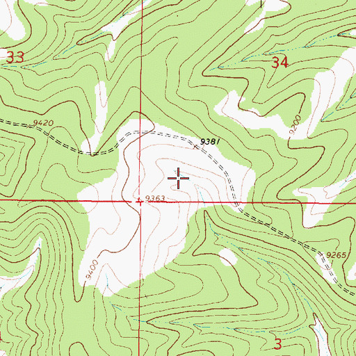 Topographic Map of Garner Tank, NM