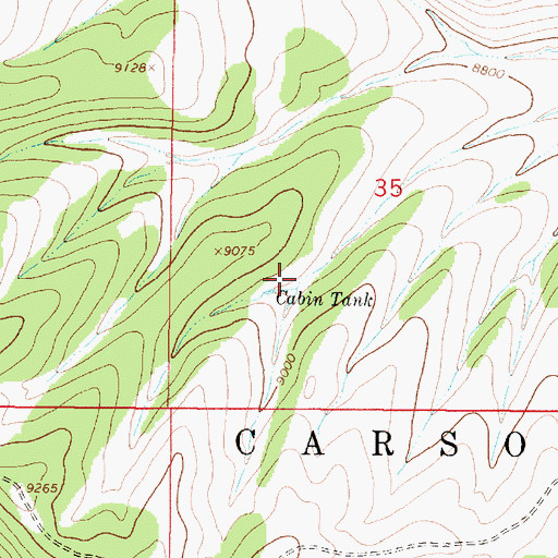 Topographic Map of Elk Tank, NM
