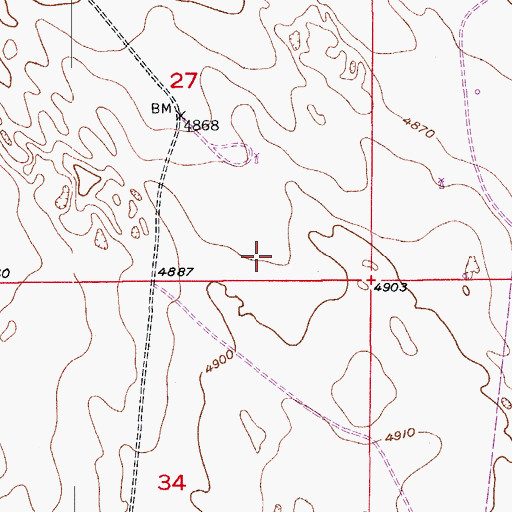 Topographic Map of Buffalo Ridge Landfill, CO
