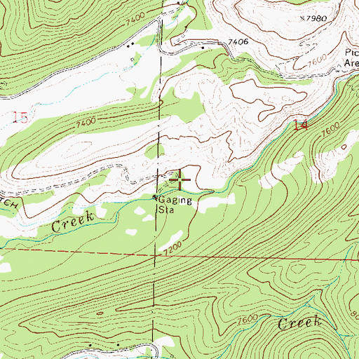 Topographic Map of Fish Creek Filtration Plant, CO