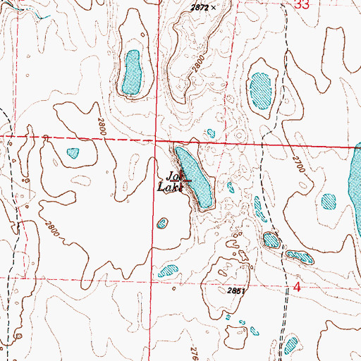Topographic Map of Joe Lake, WA