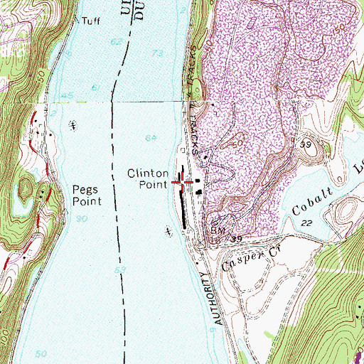 Topographic Map of Clinton Point, NY