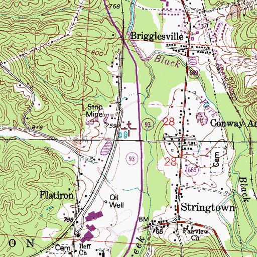 Topographic Map of Crooksville Water Treatment Plant, OH