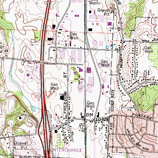 Topographic Map of North Canton Water Treatment Plant, OH