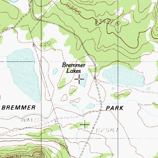 Topographic Map of Bremmer Lakes, NM