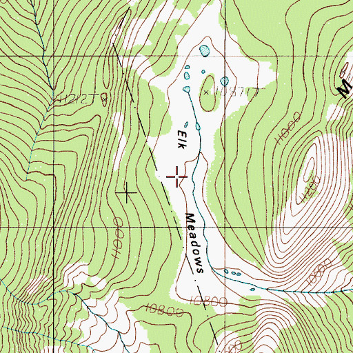Topographic Map of Elk Meadows, NM