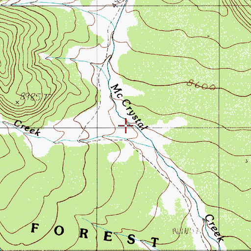 Topographic Map of Can Creek, NM