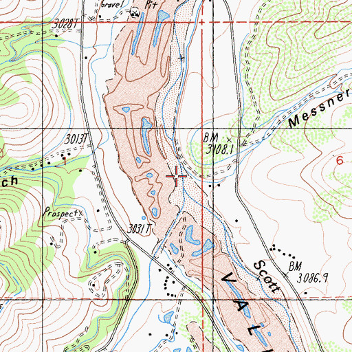 Topographic Map of Sugar Creek, CA