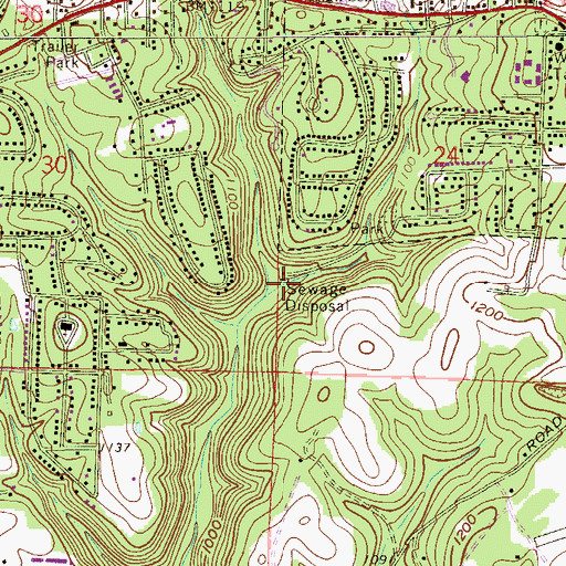 Topographic Map of Wintersville Wastewater Treatment Plant, OH